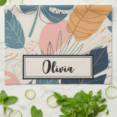 ボホモダントロピカル離れ抽象芸術 キッチンタオル (折り畳み)