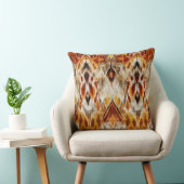 ボホモダンニュートラルズブラウンオレンジイカットトライバル クッション (椅子)