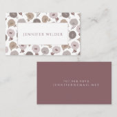 ボホモダンニュートラルソフトカラーズフローラ植物学 名刺 (正面/裏面)