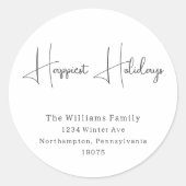 ボホモダンハッピーストホリデーズ封筒用シール ラウンドシール (正面)