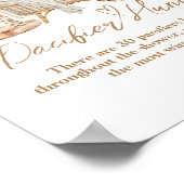 ボホモダンハートフォントベビーシャワーおしゃぶり狩り ポスター (角)