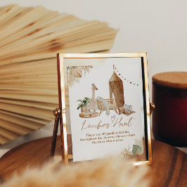 ボホモダンハートフォントベビーシャワーおしゃぶり狩り ポスター