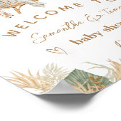 ボホモダンハートフォントベビーシャワーウェルカム ポスター (角)