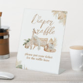 ボホモダンハートフォントベビーシャワーオムツ 台座サイン (インサイチュ)