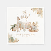 ボホモダンハート男女兼用ベビーシャワー スタンダードカクテルナプキン (正面)