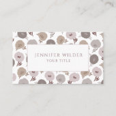 ボホモダンバイオレット灰色の花 名刺 (正面)