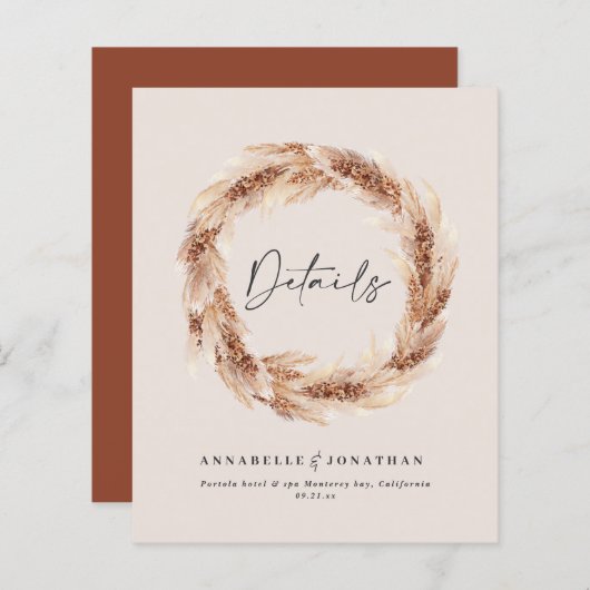 ボホモダンバーンパンパスグラス結婚ズ詳細 (正面/裏面)