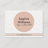 ボホモダンパステル水玉模様 名刺 (正面)