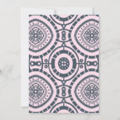 ボホモダンパターカスタムンB'naiこうもりバー(ユダヤ教の)バル・ミツバー 招待状 (裏面)