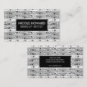 ボホモダンパターンの背景 名刺 (正面/裏面)