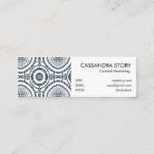 ボホモダンパターンデニムブルー スキニー名刺 (裏面)