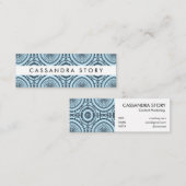 ボホモダンパターンデニムブルー スキニー名刺 (正面/裏面)