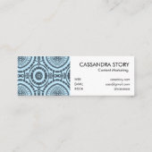 ボホモダンパターンデニムブルー スキニー名刺 (裏面)