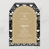 ボホモダンパター結婚ンのアーチ金ゴールド プログラム (正面)