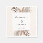 ボホモダンパパスグ結婚ラスのナプキン スタンダードカクテルナプキン (正面)