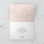 ボホモダンパンパスグラスフローラアーチ写真結婚ズ サンキューカード (内部)