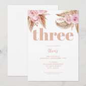 ボホモダンパンパスフローラ3日 招待状 (正面/裏面)