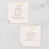 ボホモダンパームミニマルツリー スクエア名刺 (正面/裏面)