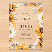 ボホモダンヒマワリ結婚ーム アクリル招待状 (正面)