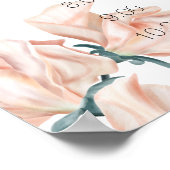 ボホモダンピンクエレガントな結婚予定のサイン ポスター (角)