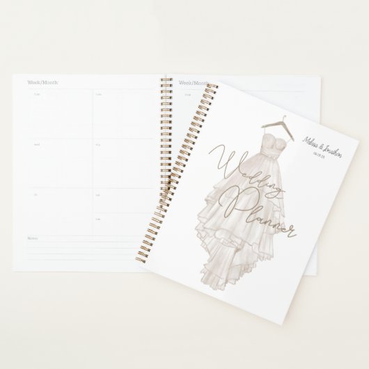 ボホモダンピンクエレガントフローラウェディングプランナー プランナー手帳 (ディスプレー)
