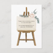 ボホモダンピンクエレガントフローラ結婚ズ エンクロージャーカード (裏面)