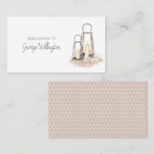 ボホモダンピンクエレガントフローラ結婚ズ プレイスカード (正面/裏面)