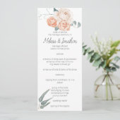 ボホモダンピンクエレガントフローラ結婚式 プログラム (スタンド正面)