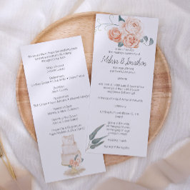 ボホモダンピンクエレガントフローラ結婚式 プログラム