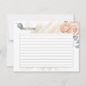 ボホモダンピンクフローラの結婚レシピカード ノートカード (裏面)
