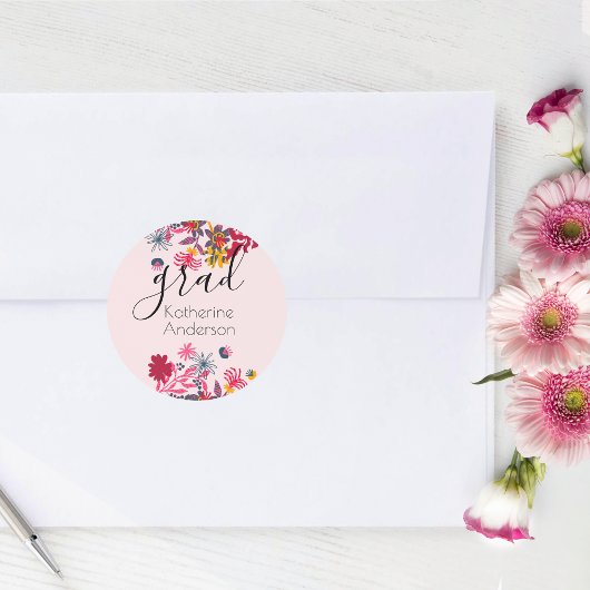 ボホモダンピンクフローラグラード ラウンドシール