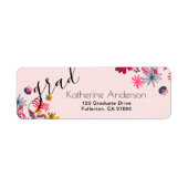 ボホモダンピンクフローラ卒業 ラベル (正面)