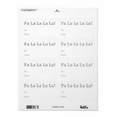 ボホモダンファラララ！角形ギフト ラベル (フルシート)