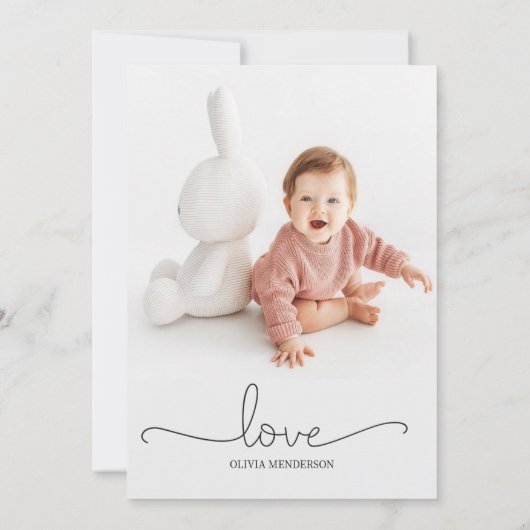 ボホモダンファースト誕生日男女兼用 招待状 (裏面)