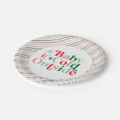 ボホモダンフォントベビークリスマス外は寒い ペーパープレート (アングル)