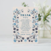 ボホモダンフォーク結婚のサンキューカードと写真 サンキューカード (スタンド正面)