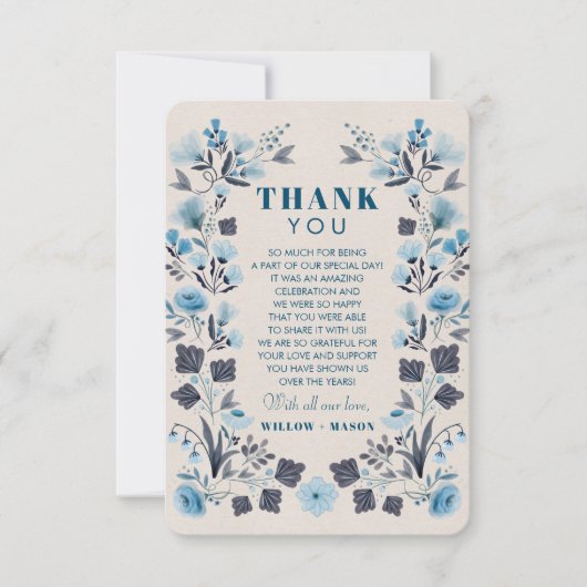 ボホモダンフォーク結婚のサンキューカードと写真 サンキューカード (正面)