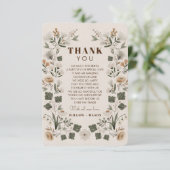 ボホモダンフォーク結婚のサンキューカードと写真 サンキューカード (スタンド正面)