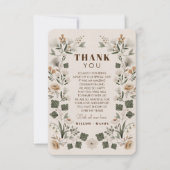 ボホモダンフォーク結婚のサンキューカードと写真 サンキューカード (正面)