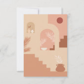 ボホモダンフローラアートテラコッタパーソナライズされた サンキューカード (裏面)