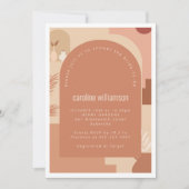 ボホモダンフローラアートテラコッタブライダルシャワー 招待状 (正面)