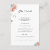 ボホモダンフローラエレガントな結婚式詳細 エンクロージャーカード (正面)