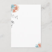 ボホモダンフローラエレガントな結婚式詳細 エンクロージャーカード (裏面)