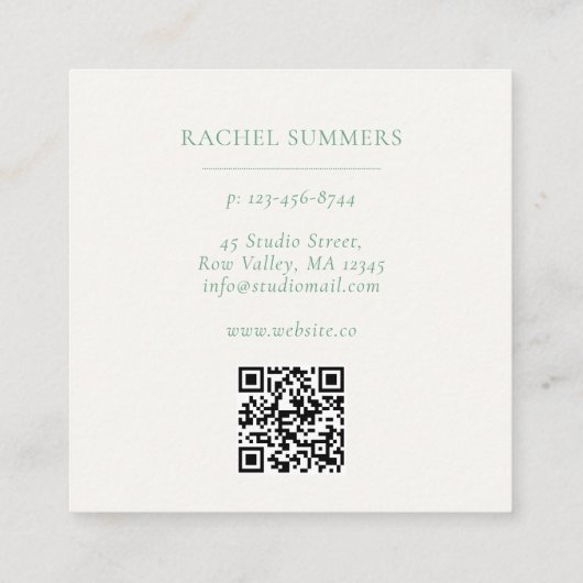ボホモダンフローラスクエアQR スクエア名刺 (裏面)