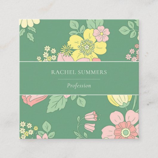 ボホモダンフローラスクエアQR スクエア名刺 (正面)