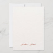 ボホモダンフローラテラコッタ結婚ズ 招待状 (裏面)