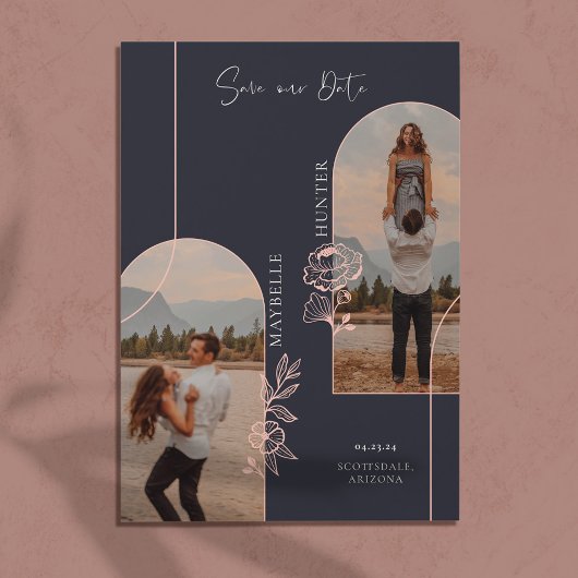 ボホモダンフローラバラフォトアーチブラック セーブザデート