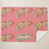 ボホモダンフローラピンク シェルパブランケット (正面(横))