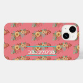 ボホモダンフローラピンク Case-Mate iPhoneケース (裏面 (横))