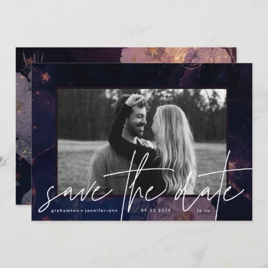 ボホモダンフローラファンタジーダーク秋紫 セーブザデート (正面/裏面)